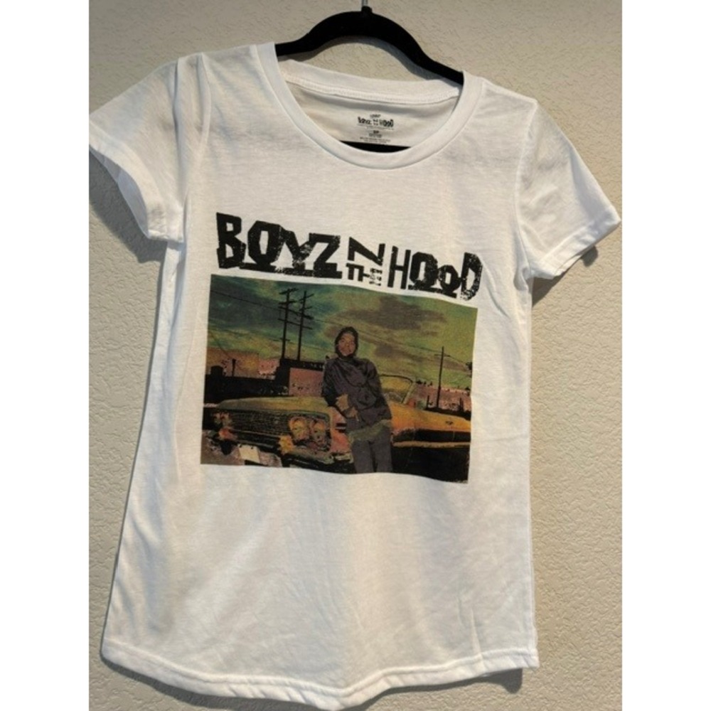 Philcos Boyz N The Hood Graphic‎ T-Shirt White Small Ice Cube Sz S NWOT